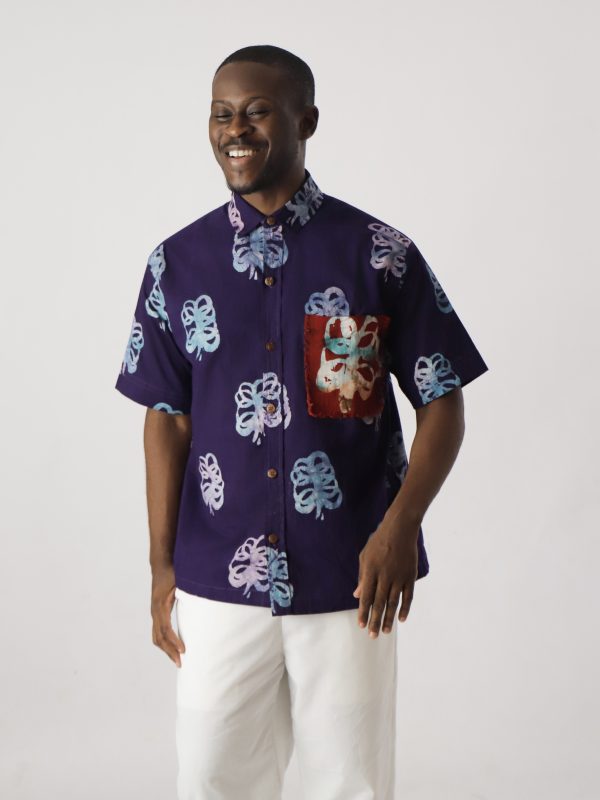 Nunu Patchwork Purple Shirt