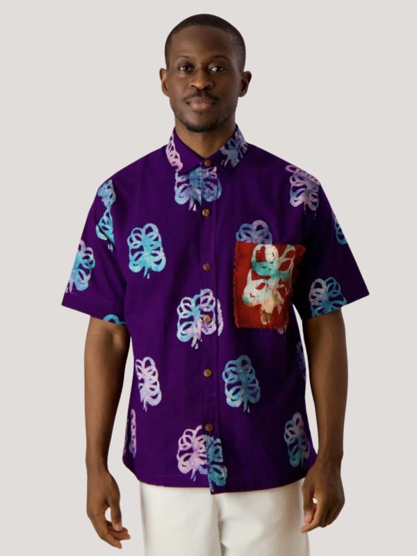 Nunu Patchwork Purple Shirt