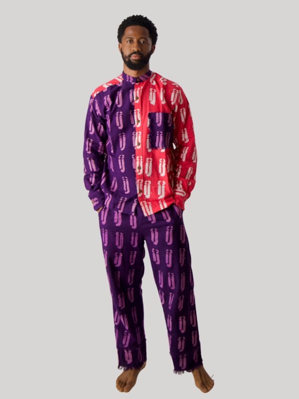 IJ Double Frayed Purple Trousers